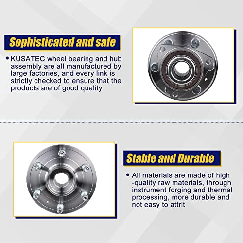 KUSATEC 513289 Front/Rear Wheel Bearing and Hub Assembly Compatible with Cadillac SRX 2010 2011 2012 2013 2014 2015 2016, Saab 9-4X 2011, 6 Lug w/ABS - Image 4