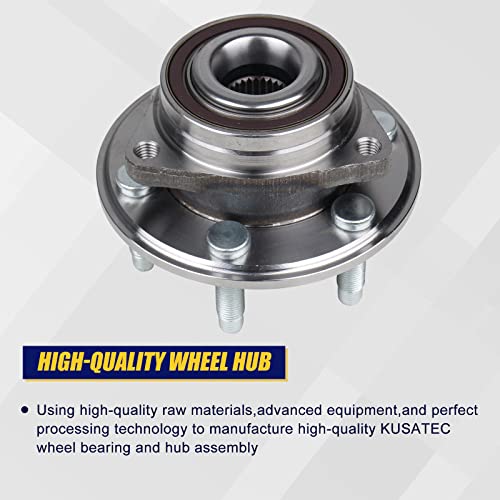 KUSATEC 513289 Front/Rear Wheel Bearing and Hub Assembly Compatible with Cadillac SRX 2010 2011 2012 2013 2014 2015 2016, Saab 9-4X 2011, 6 Lug w/ABS - Image 3