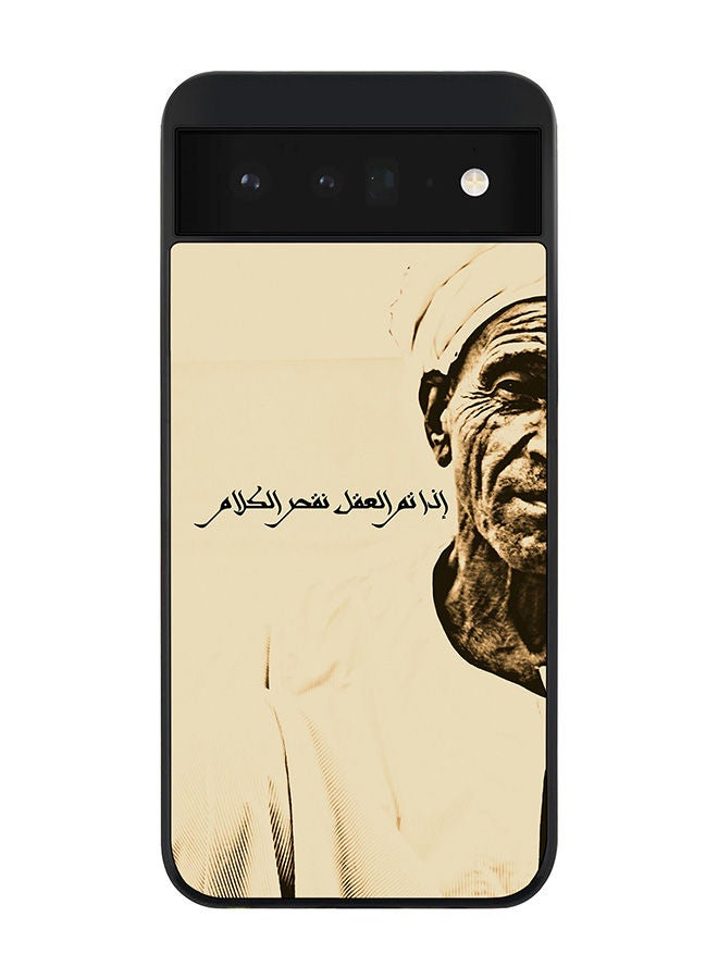 Stylizedd Rugged Black edge case for Google Pixel 6 5G Slim fit Soft Case Flexible Rubber Edges Anti Drop TPU Gel Thin Cover - Speak Wisely - Image 1