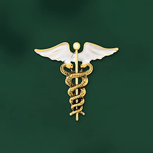 UJOY Lapel Pins Brooch Fashion Design with Doctor Synbol Antique Gold - Image 2