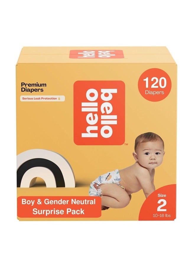 Premium Diapers, Size 1 (8-12 lbs) Surprise Pack for Boys - 128 Count, Hypoallergenic with Soft, Cloth-Like Feel - Assorted Boy & Gender Neutral Patterns - pzsku/ZA9E4666313BBA832DEB6Z/45/_/1715571381/e3cea80d-8a57-485b-95f0-9af94066f8ab