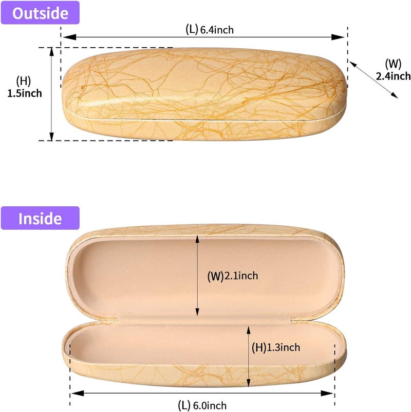 ZONLY Eyeglasses Case,(4 Piece) Unisex Hard Shell Eyeglasses Cases Protective Case For Glasse - Image 3