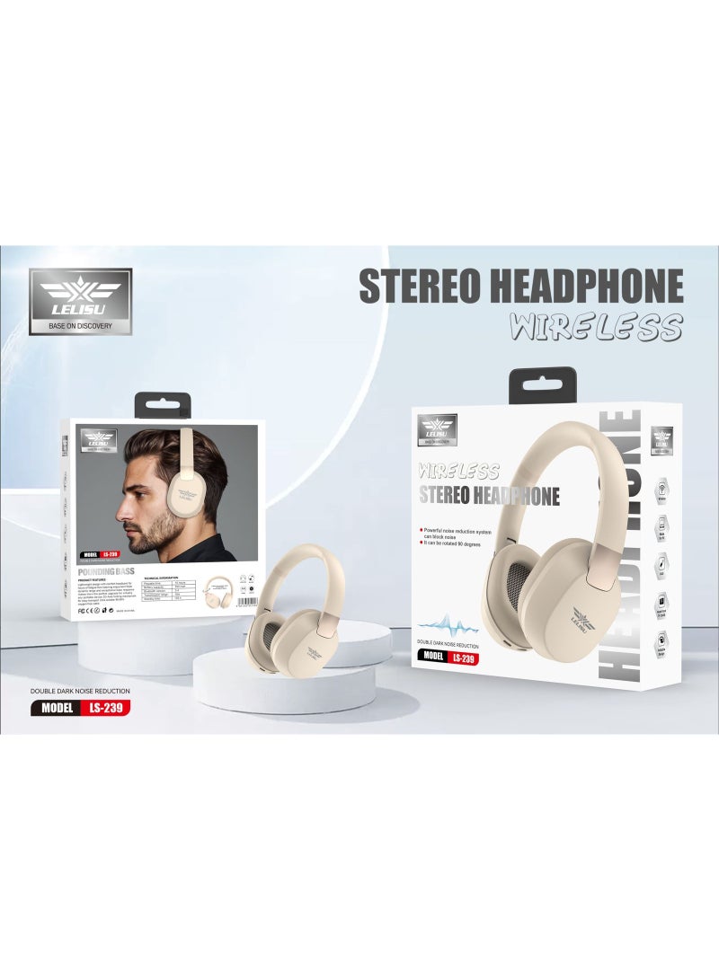 LS-239 Stereo Headphones - Dual Noise Reduction - Lightweight and 90 Degree Rotatable Design - Powerful Bass Sound - Image 2