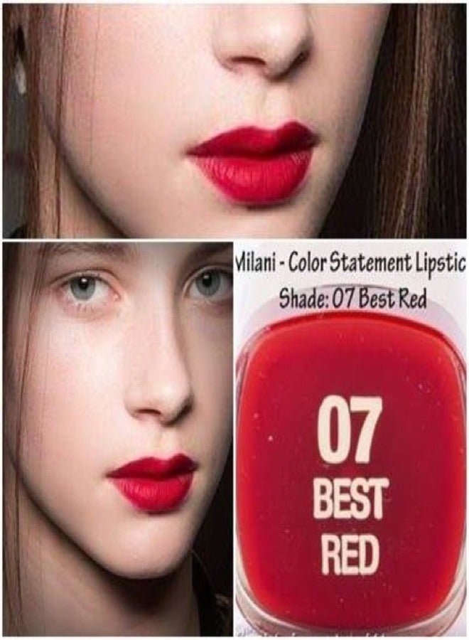 Milani Color Statement Matte Lipstick 07 Best Red Cruelty-Free Nourishing Lipstick in Vibrant Shades 5g - Image 3