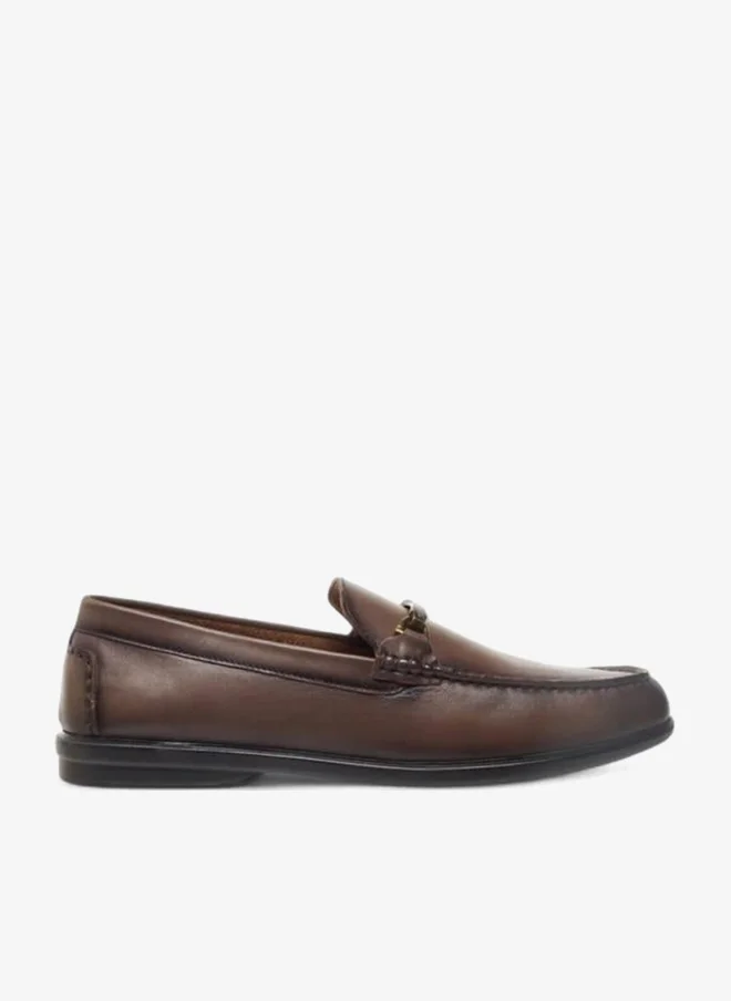 LBL by Shoexpress Men's Solid Slip-On Loafers with Metal Accent