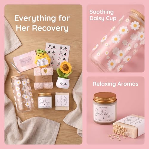 DHQH Get Well Care Package Gifts for Women Self Care Gifts Basket After Surgery Recovery Gift Set for Friends Sister Mom Thank You Present for Her - Image 3