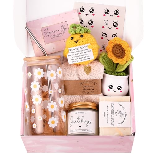 DHQH Get Well Care Package Gifts for Women Self Care Gifts Basket After Surgery Recovery Gift Set for Friends Sister Mom Thank You Present for Her - Image 1