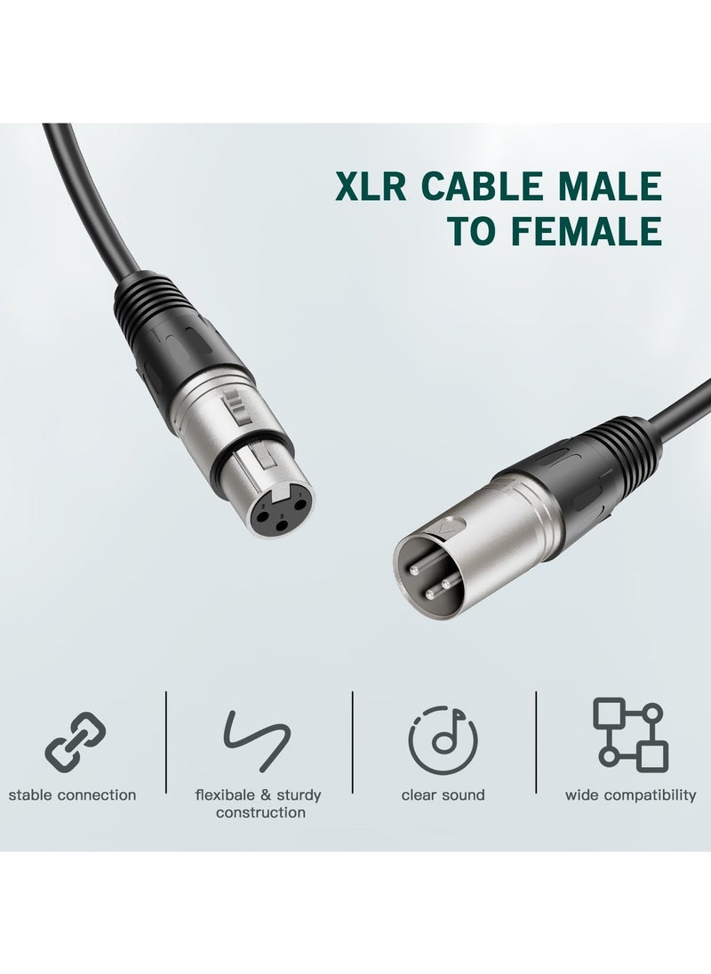 فيفين - خلاط صوت وكابل XLR، خلاط ألعاب كمبيوتر مع واجهة ميكروفون XLR، مؤشر مستوى الصوت، قنوات تحكم فردية، كابل صوت مع 3 دبابيس متوازنة للبث - Image 1