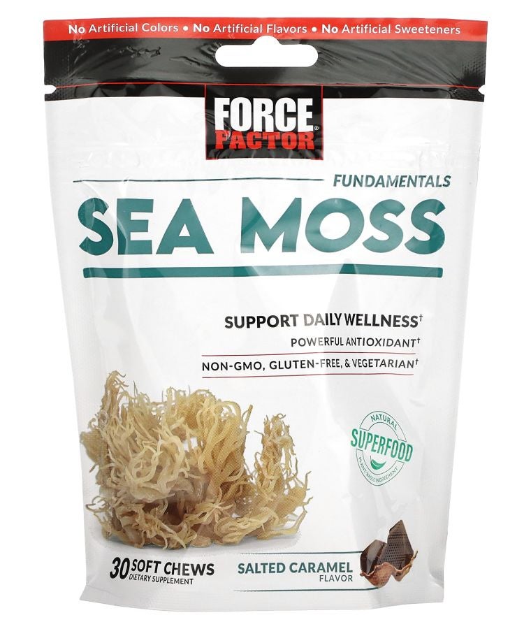 Force Factor Fundamentals Sea Moss Salted Caramel 30 Soft Chews (250 mg per Chew)