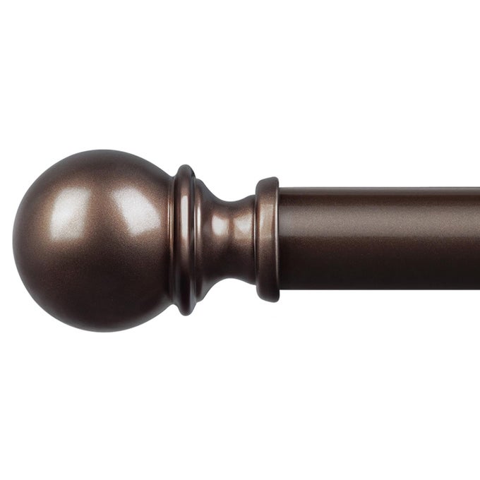 CURTAIN RODS FOR WINDOWS 48 TO 84 1 INCH ADJUSTABLE HEAVY DUTY BRONZE CURTAIN ROD OUTDOOR INDOOR ROOM DIVIDER MODERN DRAPERY POLE 4886