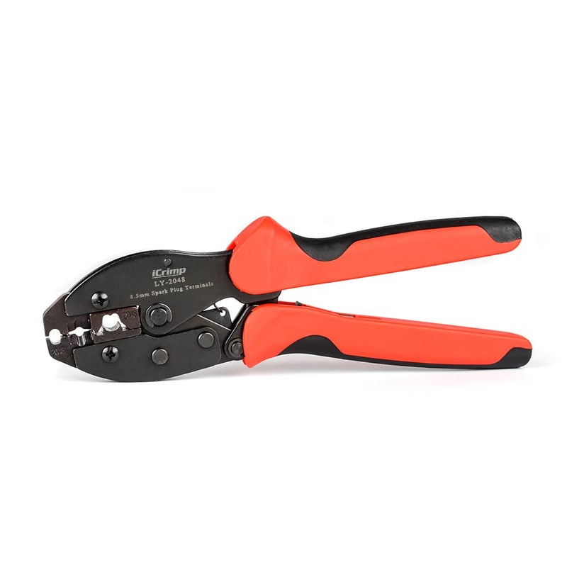 IWISS iCrimp Spark Plug Wire Crimper, Ratchet Wire Crimping and Stripping Tool for Spark Plug Ignition Wire and Terminals Dia. 7.0-8.5mm - Image 1