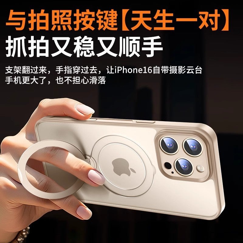MagSafe iPhone 12 Pro Max Acrylic Case for Kickstand and Full Coverage and Matte Finish in Red for Family Use - Image 5