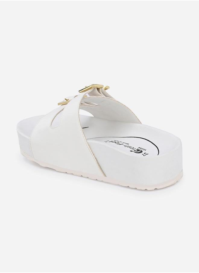 Fresh Feet Buckle Detail Michelle Orthopedic Sandals  - Image 5