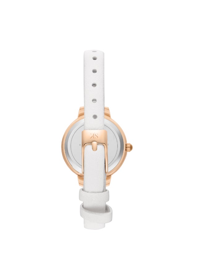 KENNETH SCOTT Women's Polyurethane Analog Watch K23511-RLWH - 28 mm  - Image 3