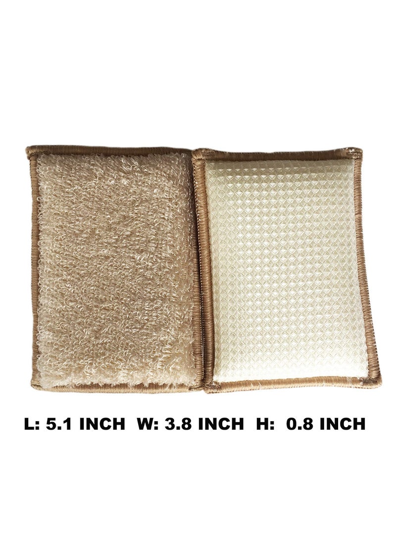 Natural Bamboo Sponges Kitchen Cleaning Sponges Dish Sponges Reusable Dish Washing Sponges Super Absorbent 6 Packs - Image 2