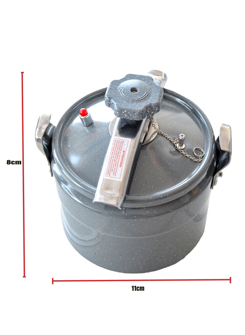 Generic Aluminium Induction Base Pressure Cooker Lightweight & Durable Cooker With  Cool Touch Handle And Safety Valves Ideal For Gas And Solid Hotplates 8Liters  - Image 2