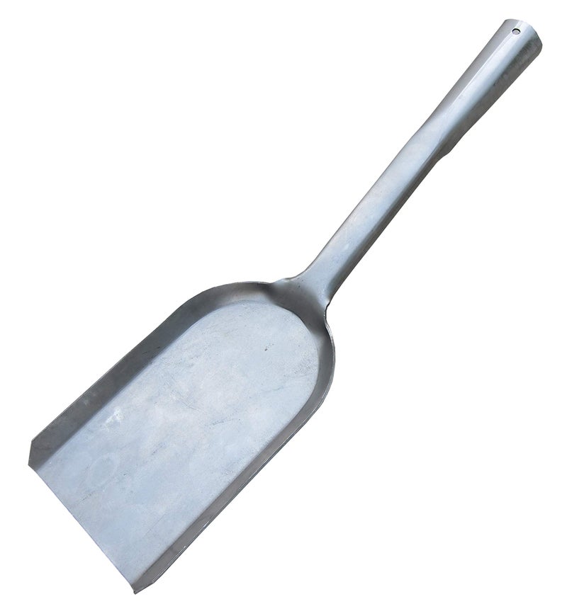 Fireplace 14Inch Long Ash Shovel One Piece Intact Formed BBQ Charcoal Ash Poker Scoop Mini Dust Pan Oven Ash Shovel Heavy Gauge Steel Stove Coal Shovel