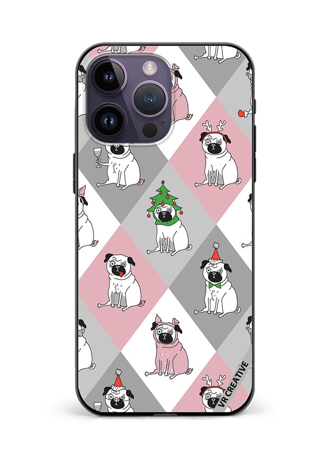 VR CREATIVE Protective Case Cover For Apple iPhone 16 Pro Max Dogs Design Multicolour