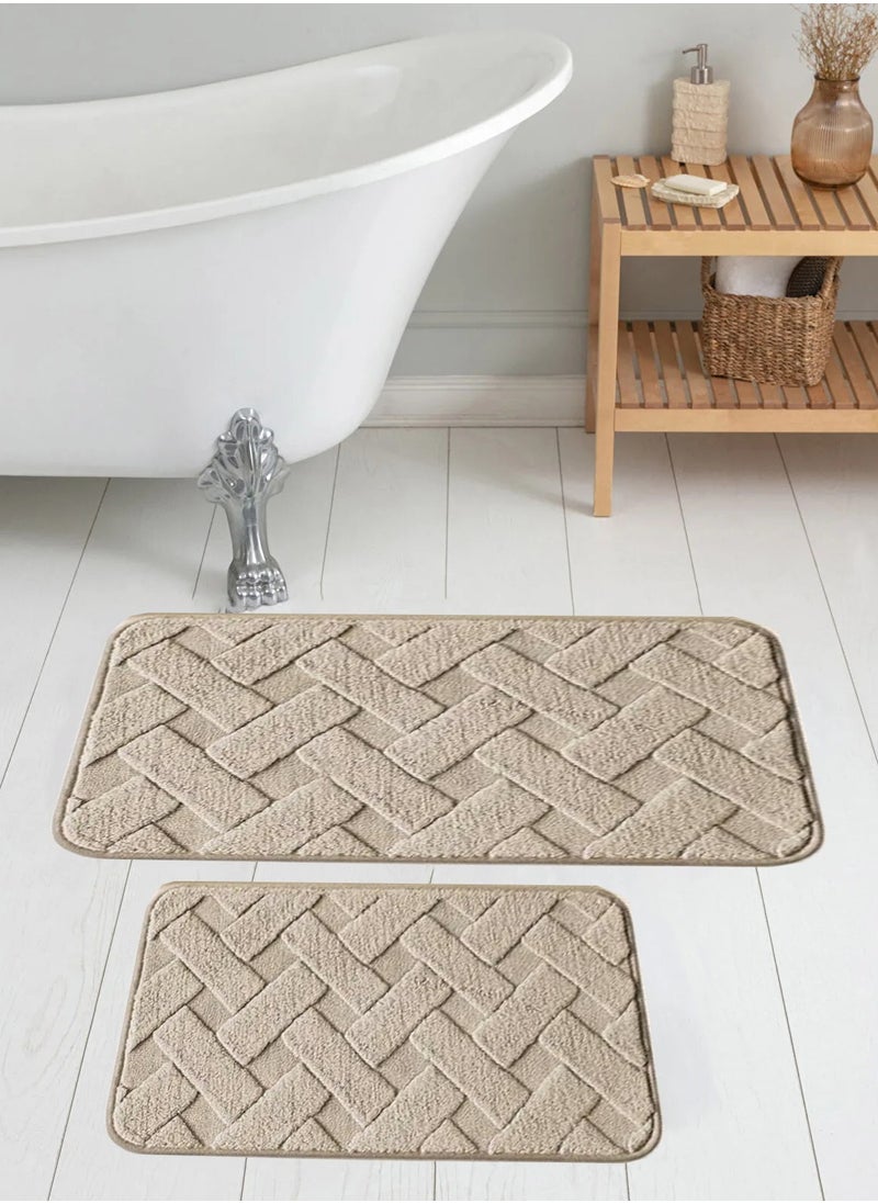 2 Pcs Bath Rug Set Bathroom Rugs, Non Slip Ultra Soft and Water Absorbent Bath Carpet, Machine Washable Quick Dry Bedroom Floor Mat Living Rug - pzsku/ZA9E4F815B0A64CE00810Z/45/_/1695299500/5c436b69-4a0e-4fb0-a61c-9d0d03a66316