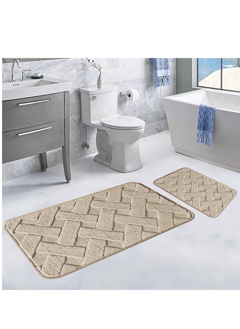 2 Pcs Bath Rug Set Bathroom Rugs, Non Slip Ultra Soft and Water Absorbent Bath Carpet, Machine Washable Quick Dry Bedroom Floor Mat Living Rug - pzsku/ZA9E4F815B0A64CE00810Z/45/_/1695299502/fdd03813-243f-44cc-9b65-6a8aad894b91