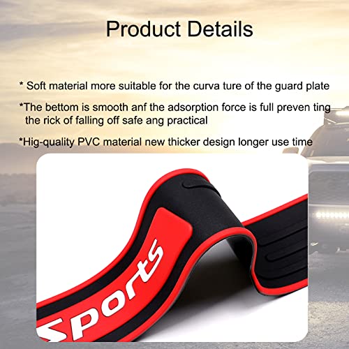 Gseigvee Rear Bumper Protector Guard 35"*2.75", Trunk Rubber Protection Strip Rubber Scratch-Resistant Trunk Door Entry Guards Universal Sports with Full 3-M Tape (Black) - Image 3