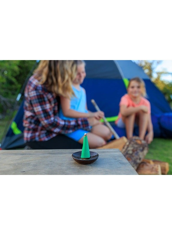 Mosquito Guard 45 قطعة من مخروط البخور لطرد البعوض مع 2 طبق سيراميك - طارد البعوض للباحة - طارد بعوض نباتي بدون ديet - Image 3