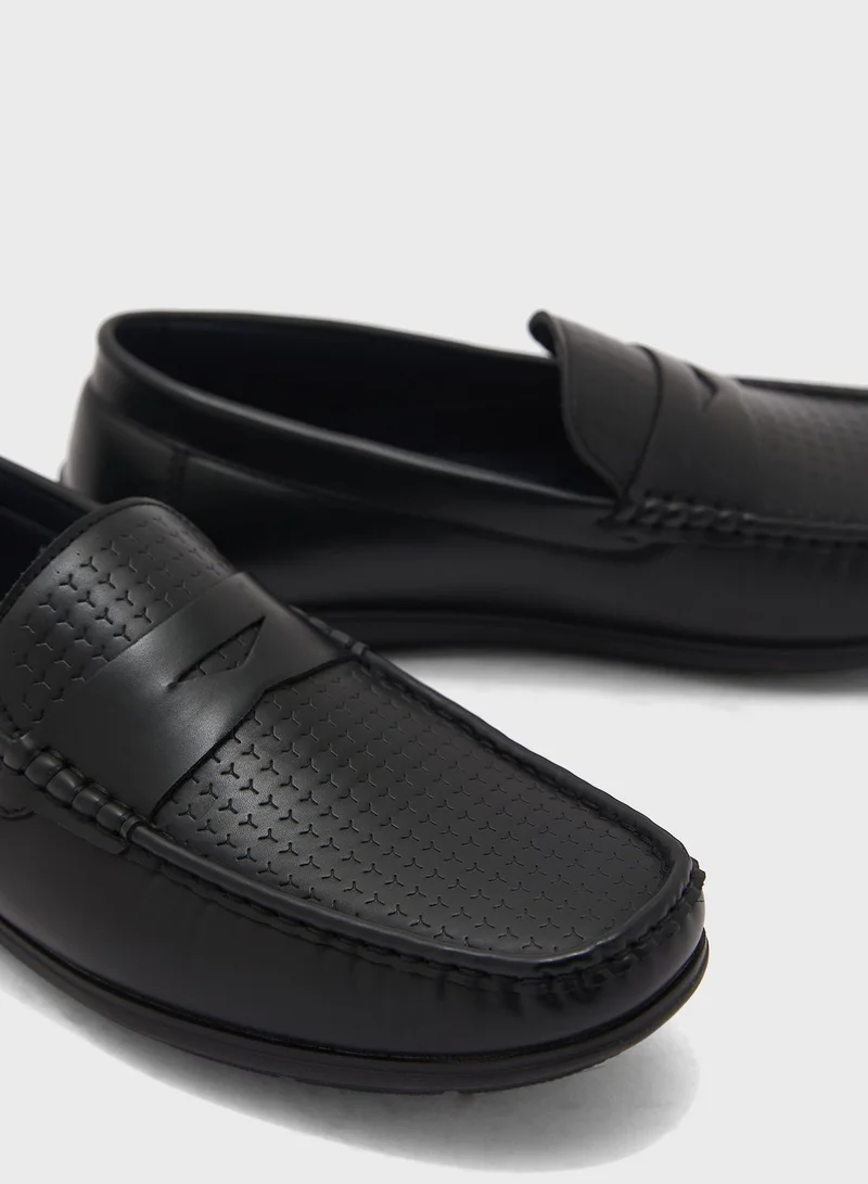 Robert Wood Apron Texture Loafers