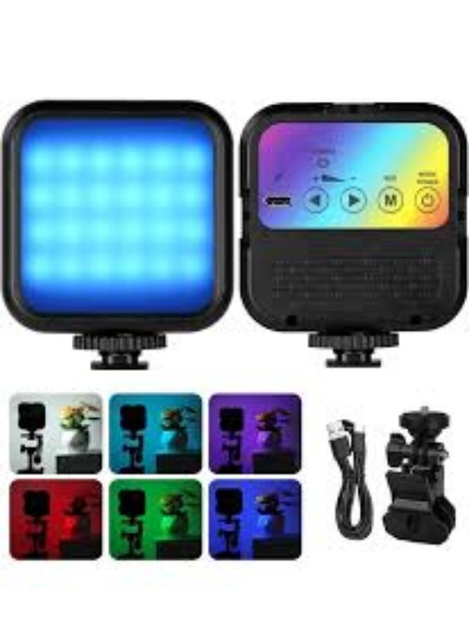 مصباح RGB (WL-R1) صغير قابل لإعادة الشحن مع مشبك تصوير الصور الفيديو ، متعدد الالوان و الاااضاات لتصوير مختلفة ، حيث مناسب التصوير السلفى أو تصوير المحتوى - Image 2