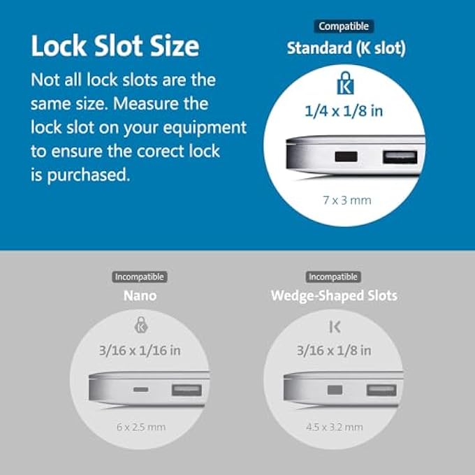 rayihni JL T1A63AA STANDARD SLOT LAPTOP NOTEBOOK IT EQUIPMENT (MONITOR, USFF, PC, POS, NAS, NOTEBOOKS) ANTI THEFT PROTECTION SECURITY CABLE KEYED LOCK - Image 3
