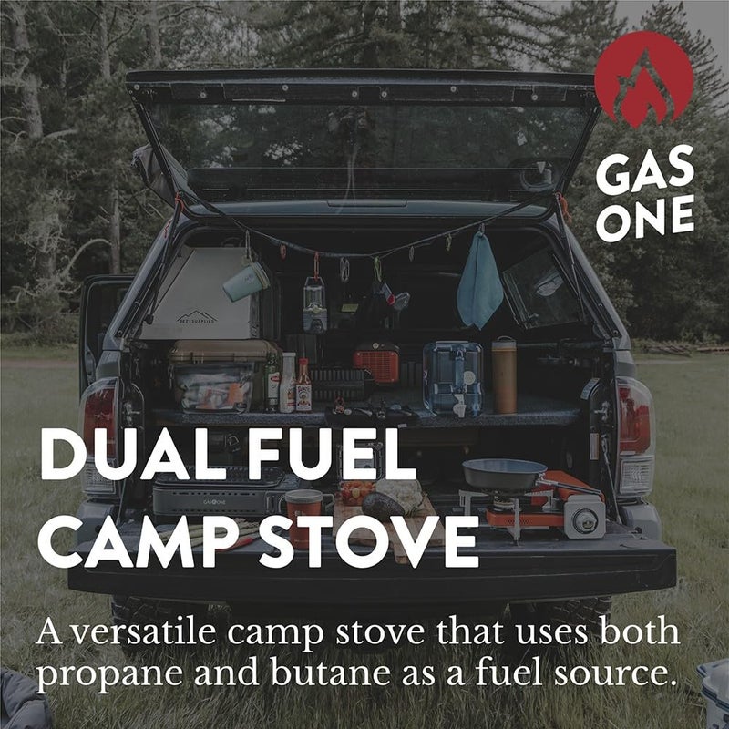 GasOne Gas One GS-3400P Propane or Butane Stove Dual Fuel Stove Portable Camping Stove - Patented - with Carrying Case Great for Emergency Preparedness Kit - Image 2