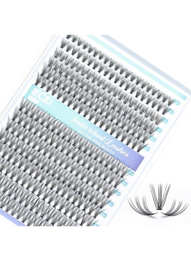 IECILI IECILI Lash Clusters Individual Lashes - 280pcs 20D Cluster lashes for DIY Lash Extensions -Super Thin & Soft Eyelashes 8-14mm C Curl Cluster Eyelash Extensions for Natural Wispy Look  - Image 1