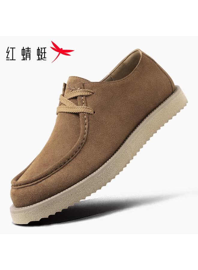 Red Dragonfly Men's Casual Shoes New Retro Commuting Thick Sole Soft Sole Lightweight Breathable Dress Shoes Wla450392 Yellow Size 42