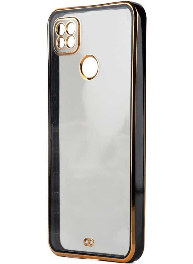 Nevarium Xiaomi Redmi 9c Case Silicone with Glossy Detail and Camera Protection - Black 