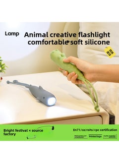 Generic Silicone Flashlight Mini Children Students Outdoor Home Lighting LED Rechargeable Cartoon Night Light Flashlight-Color:Product Style: C72 Unicorn-Size:195×62×60mm (color Box)  - Image 2