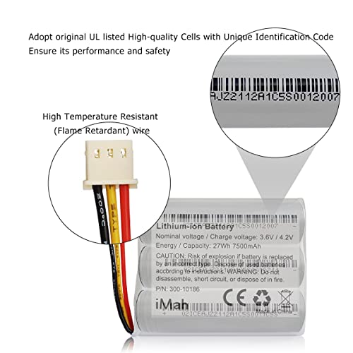 iMah Replacement Battery 300-10186 for ADT Command Smart Security Panel | 3.6V 27Wh - Image 3