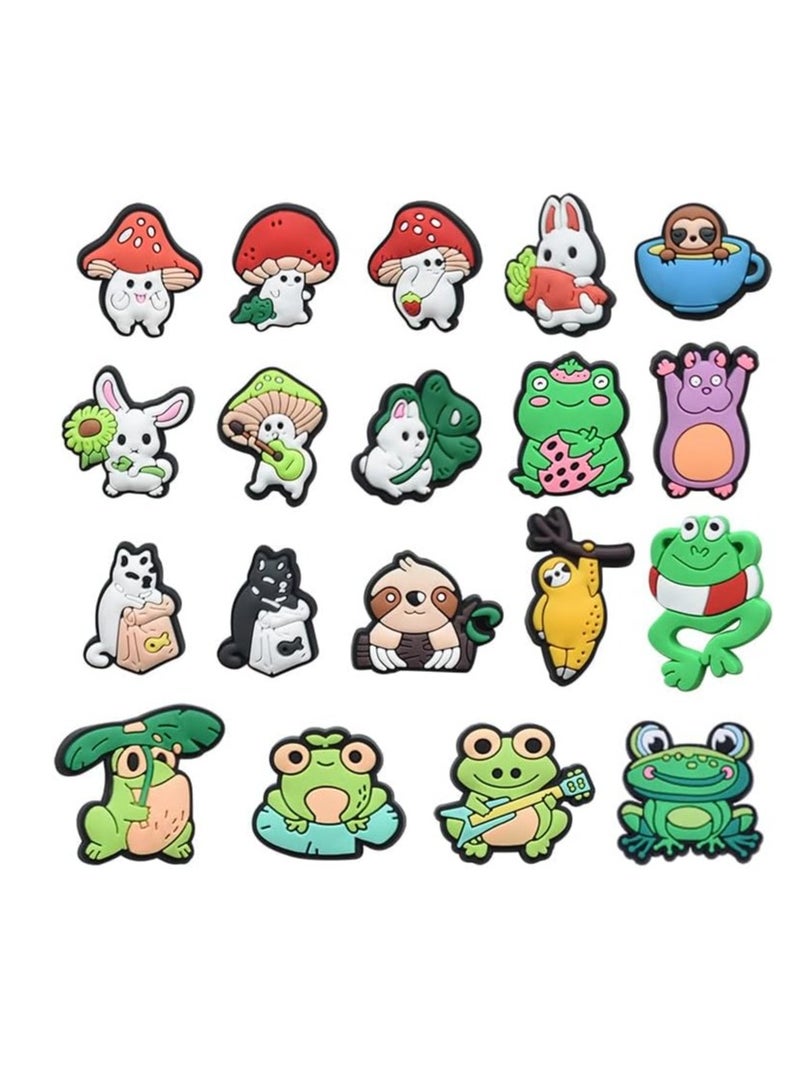 20PCS Shoe Charms Set for Crocs, Silicone Wristband Charms with Various Shapes,  Shoe Decorations for Kids and Teens, Party Accessories Gift - Image 1
