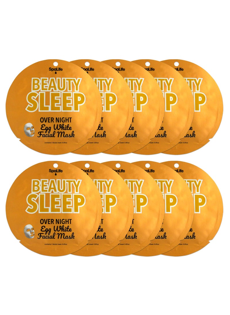 SpaLife - SpaLife Beauty Sleep Overnight Egg White Facial Mask 10 count - Image 1