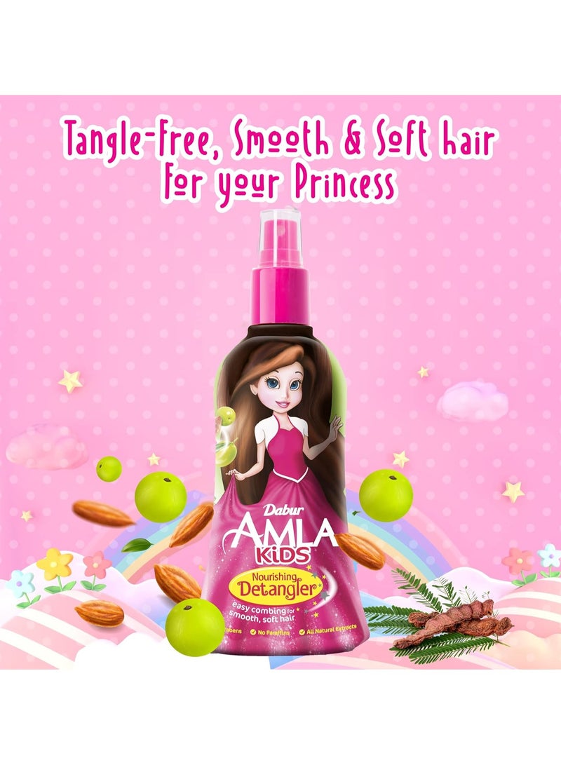 Dabur Amla Nourishing Kids Detangler 200ml + Herbal Plus Kids Watermelon Cavity Protection Toothpaste 50g + Soft Toothbrush | Value Pack - Image 2