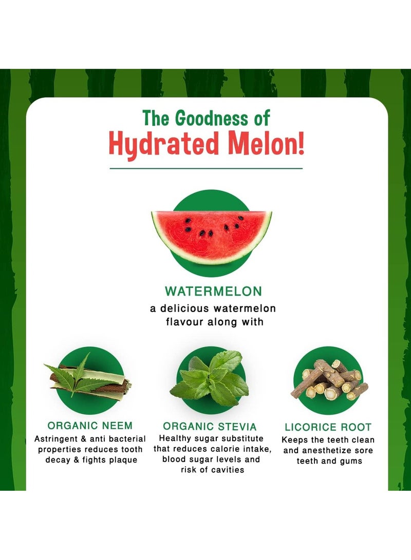 Dabur Amla Nourishing Kids Detangler 200ml + Herbal Plus Kids Watermelon Cavity Protection Toothpaste 50g + Soft Toothbrush | Value Pack - Image 4