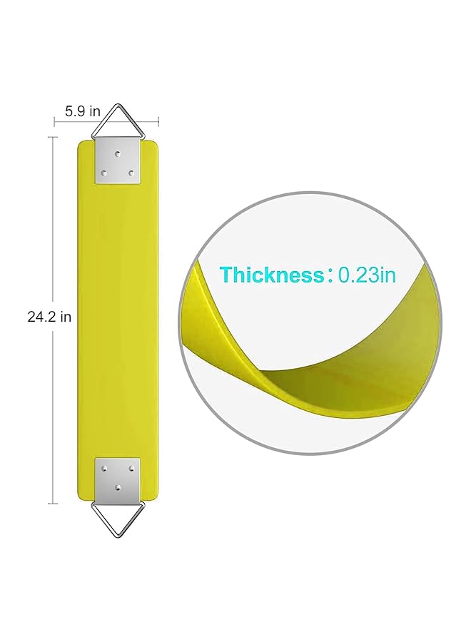 كادي ون أرجوحة مع سلاسل متينة مطلية بالبلاستيك الحراري، سلاسل شديدة التحمل، ملحقات لعب خارجية للأطفال، تدعم حتى 660 رطلاً، 70 بوصة، تتضمن خطافات سريعة للاستخدام في الهواء الطلق (أصفر) - Image 3