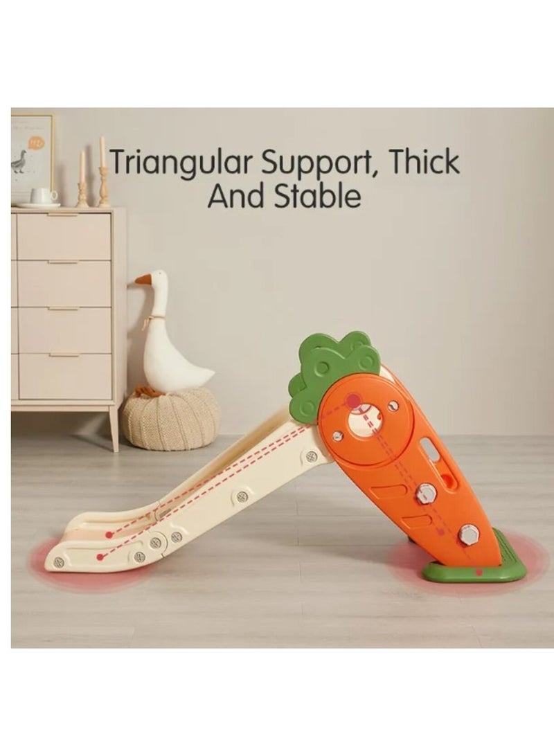 فول جوي زحليقه اطفال مع طوق كرة السلة، 2 في 1 زحليقه للأطفال الصغار والأولاد والبنات المتسلقين، ألعاب داخلية وخارجية - Image 2