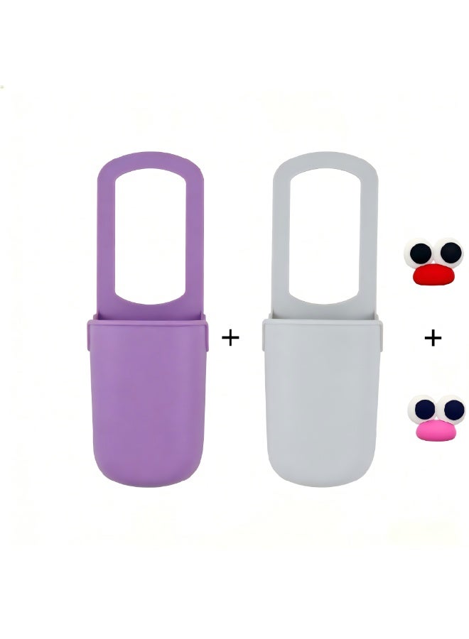 Cute silicone cup holder for strollers, bicycles, wheelchairs, and pool grab handles; multi-functional silicone cup bag (2pcs) - Image 2
