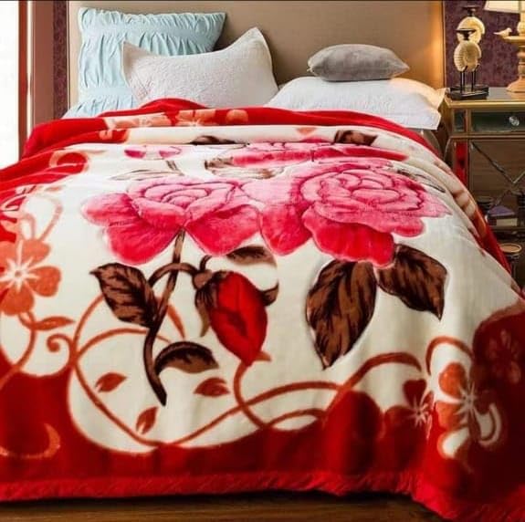 Bezzilish Home Bezzilish Home Ultra Soft Luxurious Embossed Very Warm Korean Mink Double Bed Blanket Double Ply Super Soft Blanket for Ac Room Size 9090 Inches Special for Diwali Gift Multicolor 02 