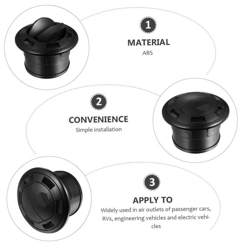 Durable Round Air Conditioning Vent For Rv Bus And Car Rotating Outlet Caravan Atv Use - Image 5