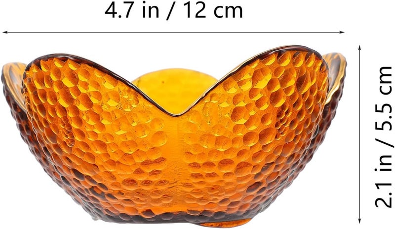 Luxshiny Luxshiny 1pc Salad Bowl Clear Fruit Plate Food Serving Sundae Kitchen Supplies Home Tableware Crystal Candy Dish Bowl Dessert Phnom Mini Containers Lotus Fruit Plate Glass Spaghetti Snack  - Image 2