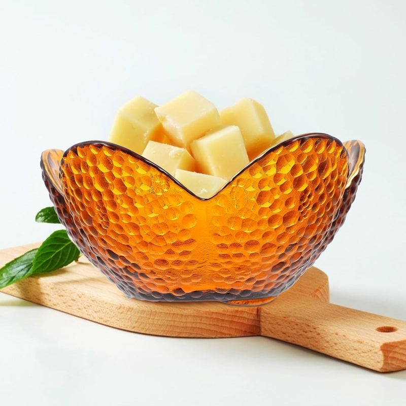 Luxshiny Luxshiny 1pc Salad Bowl Clear Fruit Plate Food Serving Sundae Kitchen Supplies Home Tableware Crystal Candy Dish Bowl Dessert Phnom Mini Containers Lotus Fruit Plate Glass Spaghetti Snack  - Image 3