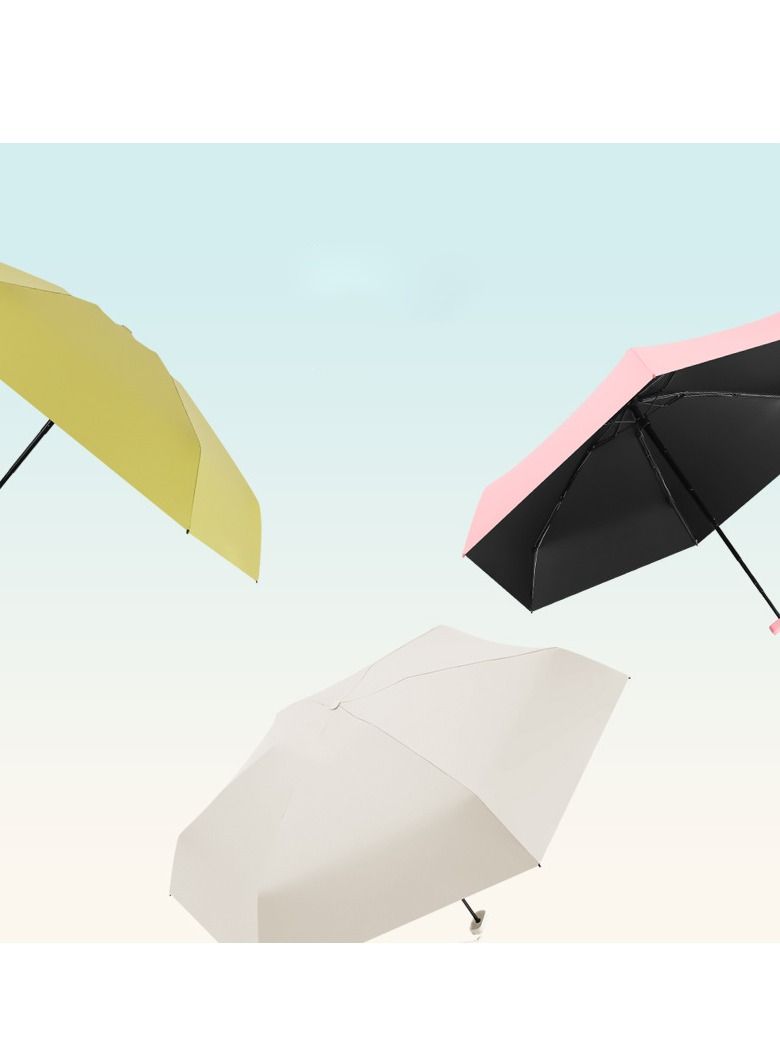 Mini Folding Umbrella Small Travel Compact Umbrella Sunproof and UV Proof Lightweight Sun Umbrellas with 99.99% Shade Rate More Suitable for Women - Image 4