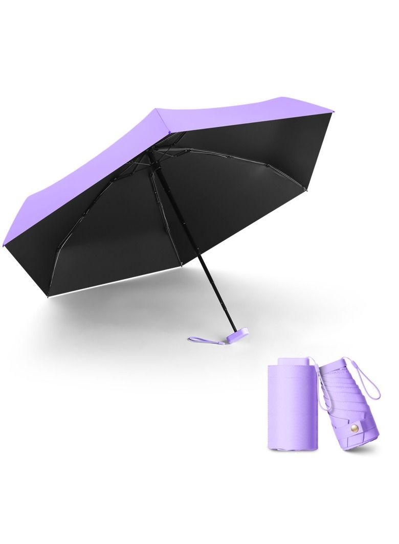 Mini Folding Umbrella Small Travel Compact Umbrella Sunproof and UV Proof Lightweight Sun Umbrellas with 99.99% Shade Rate More Suitable for Women - Image 5