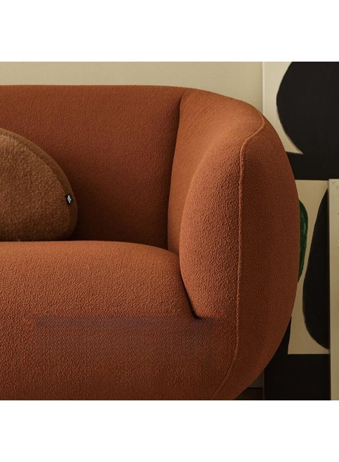 Ripple FURNITURE UAE Homes Modern Solid Color Floor Loveseat/Sofa (Brown) - Image 3