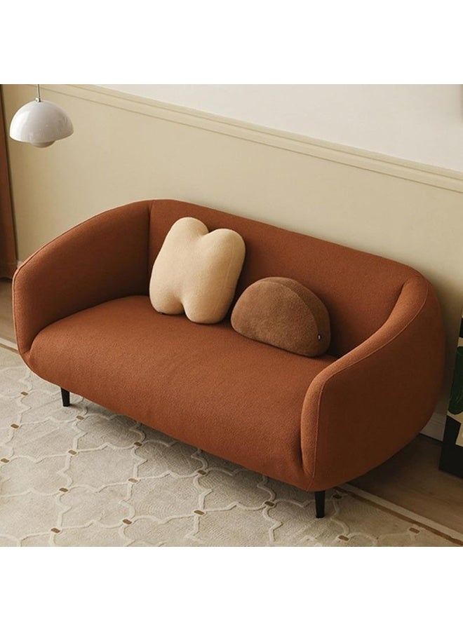 Ripple FURNITURE UAE Homes Modern Solid Color Floor Loveseat/Sofa (Brown) - Image 1